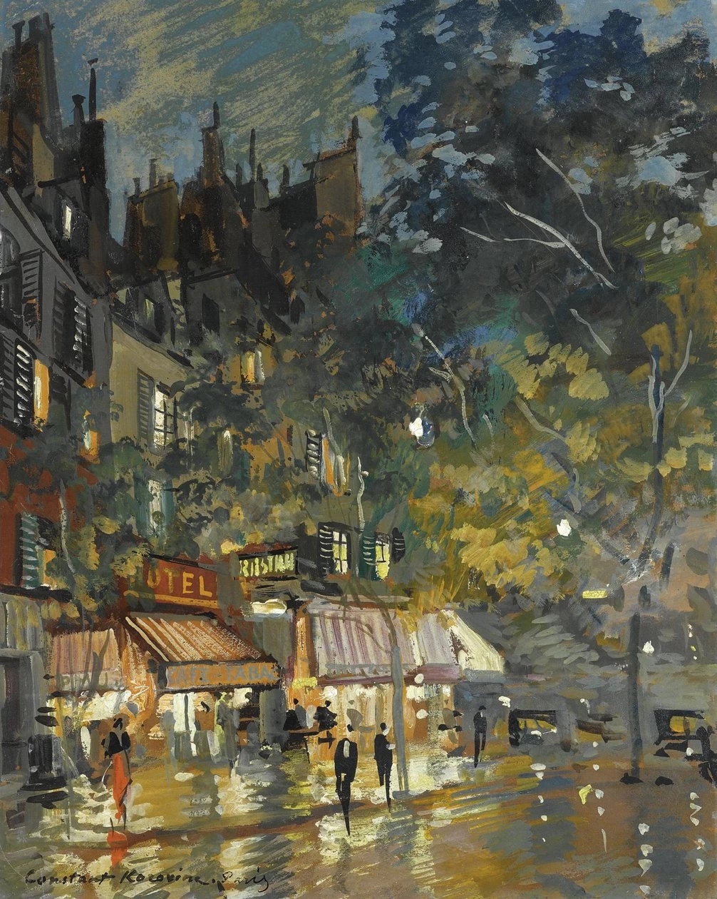 Konstantin Korovin - Caffè a Parigi di notte